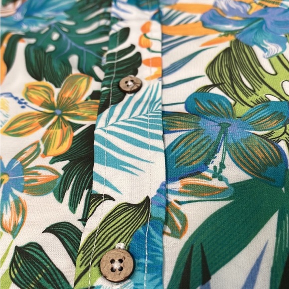 Alex Vando Mens Hawaiian Shirt Size XL Camp Tropical Floral Summer Vacation - Picture 6 of 8